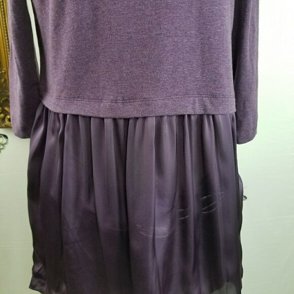 Soft Surroundings purple mixed material tunic top - Picture 4 of 7